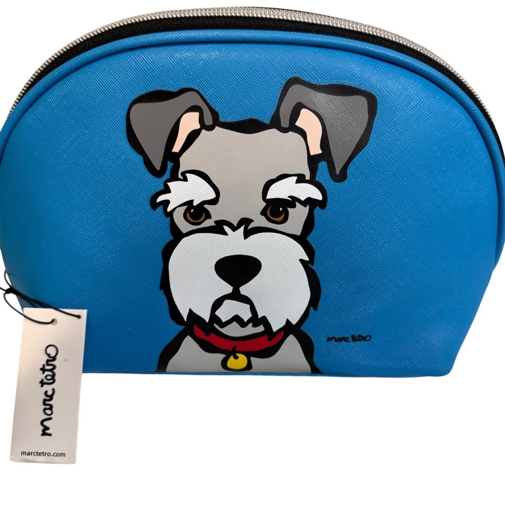 🆕 NWT Marc Tetro Westie Cosmetic Bag 💙